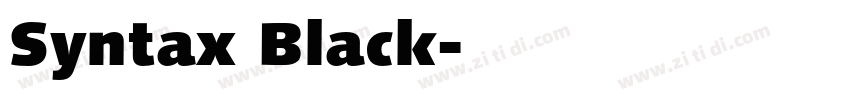 Syntax Black字体转换